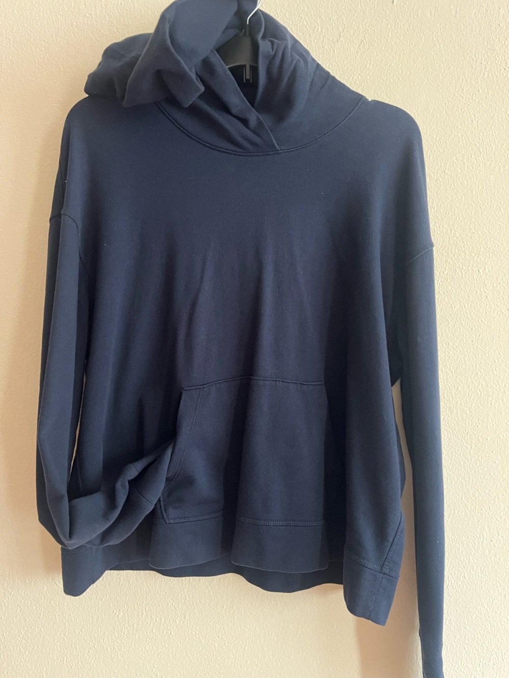 James Perse Dark Blue Pullover Hoodie Sweatshirt Cotton Size 2 - Picture 6 of 9